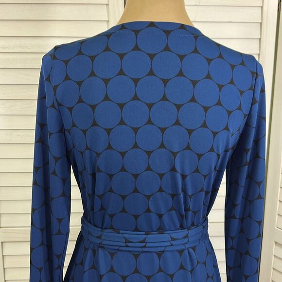 Ann Taylor Wrap Dress Size 6 Blue Jersey Knit NWOT - Picture 7 of 12